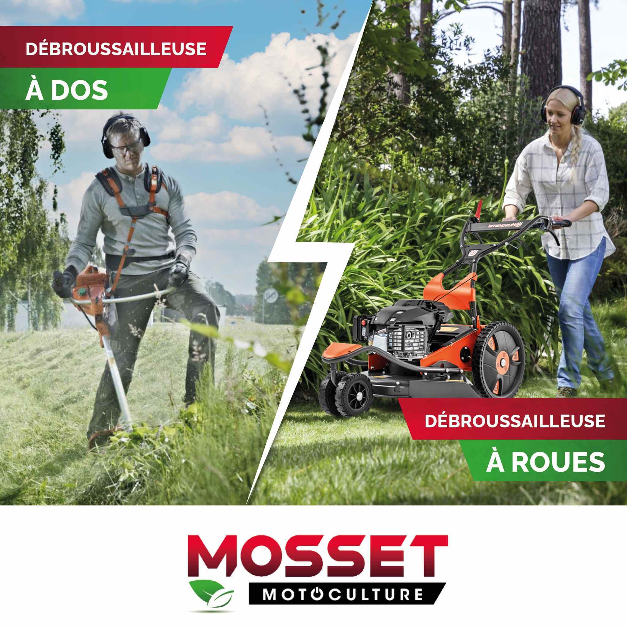 Mosset Debroussailleuse dos Roues